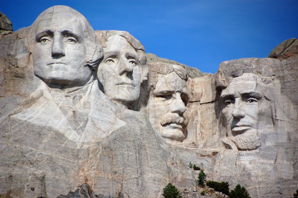 image of Mt Rushmore in the ancestral homelands of the Lakota people